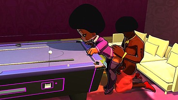 3d cartoon college big booty teen gets DJ to worship her ass