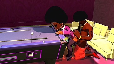 3d cartoon college big booty teen gets DJ to worship her ass