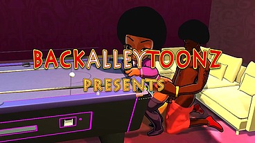 3d cartoon college big booty teen gets DJ to worship her ass