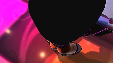 3d cartoon college big booty teen gets DJ to worship her ass