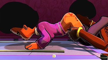 3d cartoon college big booty teen gets DJ to worship her ass
