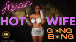 Asian Hotwife First Gangbang