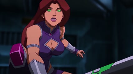 Starfire BALLBUSTING kick & stick in the nuts, Teen Titans