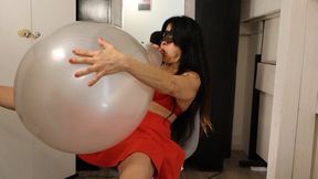 Silver Balloon Blow-to-Pop in My Closet Room