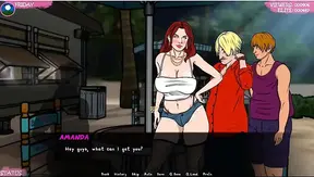 Barmaid Amanda gets exposed in lustful roleplay scenario