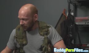 Amazing hardcore ass fucking in threesome with Mike Tanner and his comrades