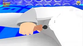 3D Game Femdom University - Giantess uses player as dildo