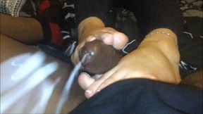Soul Snatching Footjob from Massive Giantess Feet Size 12 French Tips