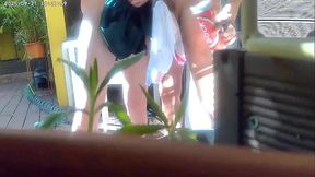 Redhead boy tries to pee in a bottle hiding from his friend. Caught, it ends up in watersports and a gay blowjob