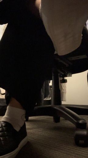 Footboy is trapped under my desk.