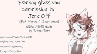 Femboy gives you permission to Fap Off -- NSFW ASMR [Figure Adore] [Countdown]