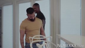 Beefy Dominic Pacifico used all his strength to overcome Lawrences swift thrusting