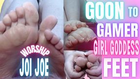 GOON TO GAMER GIRL GODDESS FEET WORSHIP JOI (1080P MP4)