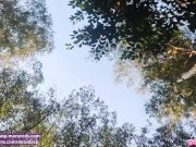 Huge trans cock cum and pee in public in the park