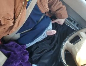 Shooting a Massive Load while driving Tons of Cum