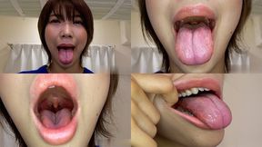 Kyoko Hanamiya - Erotic Tongue and Mouth Showing - MOV 1080p