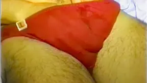 Hot Japanese Guy in Red Panties Masturbates Seductively