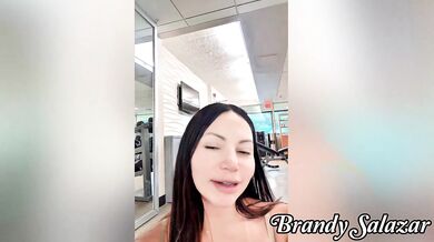 Wild Squirting Solo in a Public Gym and Cumming Outdoors