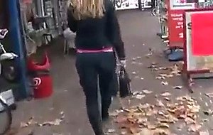 Dutch girl having fun in a sybian