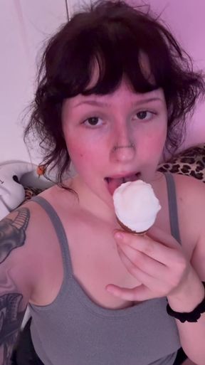 Huge Back to Back Burps, Eating Ice Cream