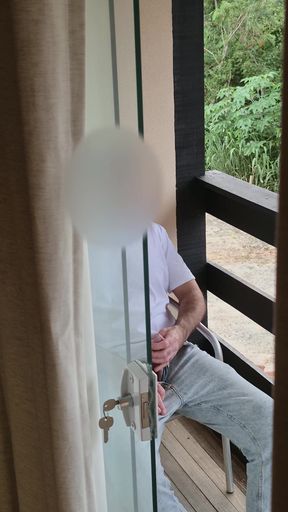 Shocked Stepmom Catches Stepson Jerking Off On Balcony But Helps Him Finish