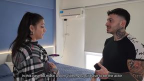 Interview with Young Man Ends with Live Sex