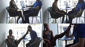 Job interview ends with foot licking!