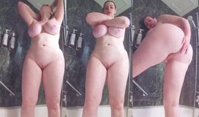 Abigaiil Morris Enjoys a Steamy Shower Session with Solo Play