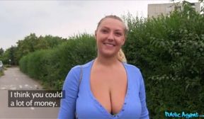 oversized boobs being fucked outside