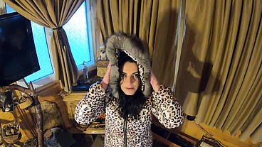 Mega Milf MilfyCalla Gets A Load Of Cum On Puffy Jacket!