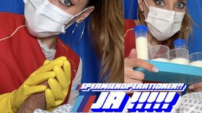 Spermienoperationen mit Gummihandschuhen (PHONE SIZE)