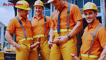 Orgia Gay insana com os pe&otilde_es da constru&ccedil_&atilde_o