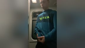 Im Jerking Off In The Train Toilet, They Almost Caught Me, A Tot Of Cum