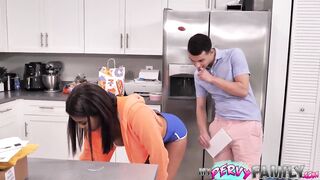Suspended Barely Legal Stepsister Swallows Huge Dick (Part one)