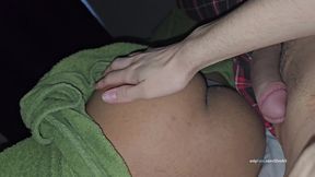 Twink wakes up with a hard dick and starts playing with his friend part. 1