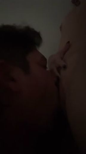 Playing under the blanket he found me and licked my pussy until I came
