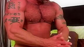 Powerful Exposes His Muscles And Hard Penis - Dave Stone