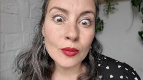 she stare at with her beautiful big eyes while you are stroking aV