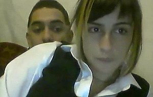 Punk couple sex on webcam