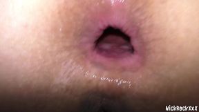 Athletic teen slut's multi-orgasmic squirt after hard anal fucking
