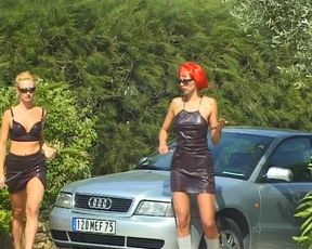 French Domina Spanking and Anal Fingering Her BFF