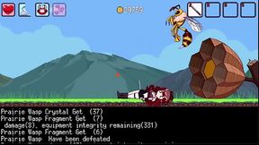 Hentai game. Cute brunette girl having fun having sex with different enemies.