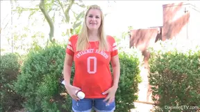 Outdoor Teen Blonde Treats Her Hairy Pussy With Hardcore Self-Pleasure Action