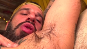 PitsAndPubes: Hairy Romeo Davis sniffing