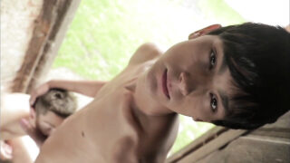 Blowjob, par, barback – tynde homoseksuelle ludere, stor pik røvknep uden back