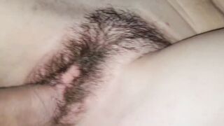 Last Jizzed Of The Year - Amateur Big Dick Cum On Thin Bush