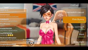 overwatch webcam [ parody hentai game ] ep.2 tracer take huge bbc in her ass !