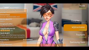 overwatch webcam [ parody hentai game ] ep.2 tracer take huge bbc in her ass !