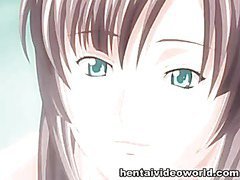 Busty hentai teen sucks and fucks dick