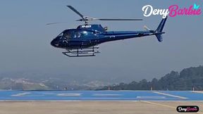 milf sucked the helicopter pilot and received a lot of dick!